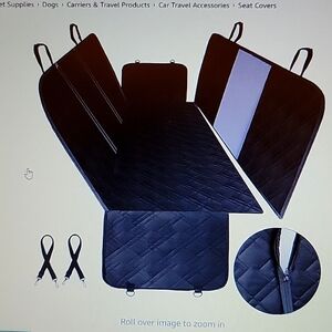 Kimhy upgraded dog car back seat cover SUV Truck 60"wX64"l black waterproof NEW…